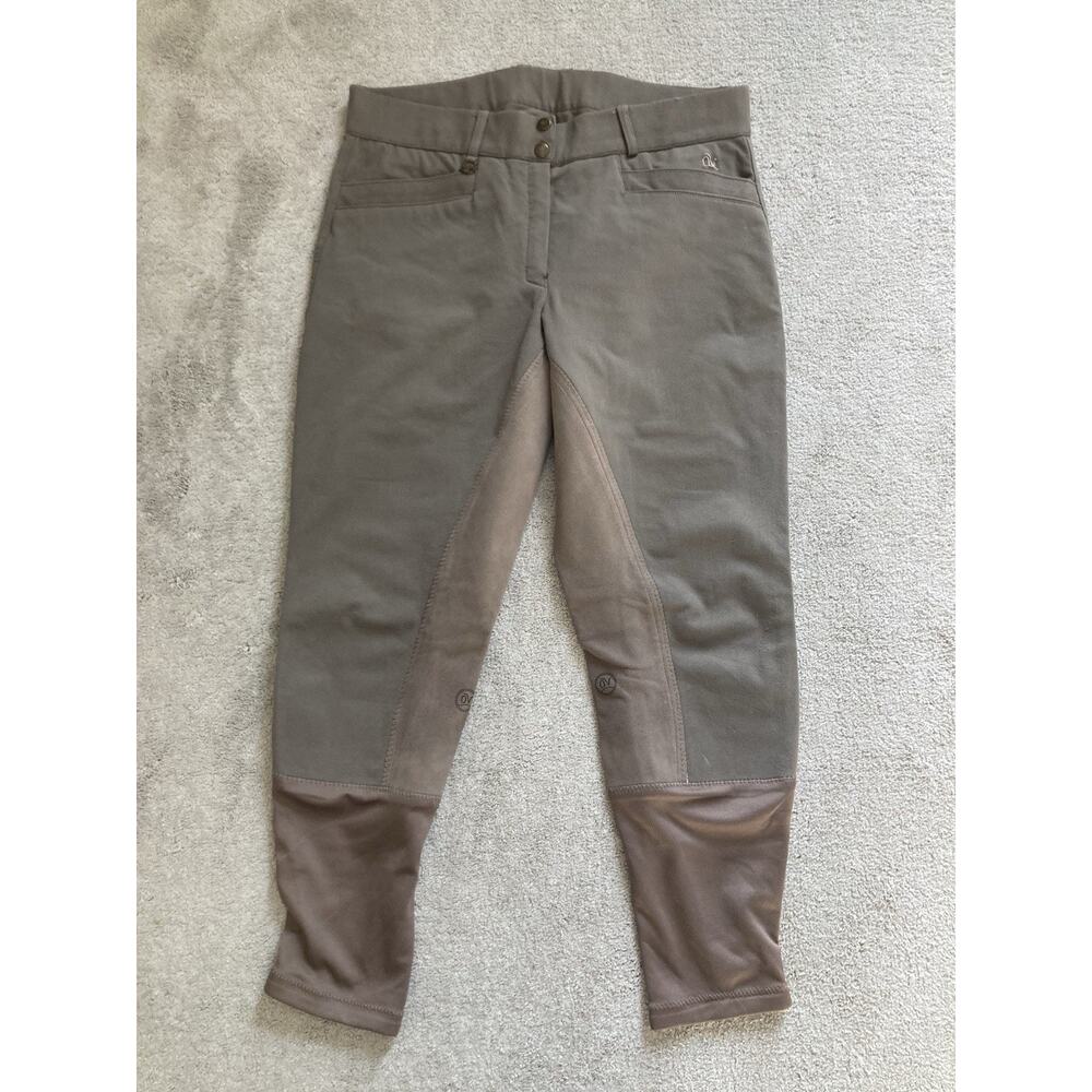 Ovation Pants Womens 34 R Brown Colorblock Full Seat Breeches Equestrian Riding